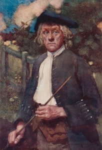 Illustration til The Deserted Village af Oliver Goldsmith (farve litho) af William Lee Hankey