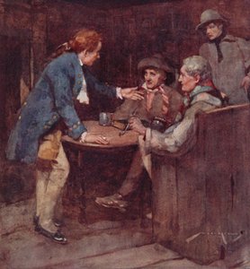 Illustration til The Deserted Village af Oliver Goldsmith (farve litho) af William Lee Hankey