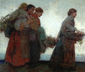 På digerne (olie på lærred)