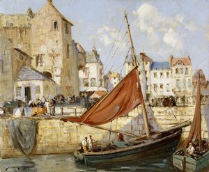 Havnen, Honfleur af William Lee Hankey