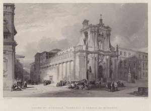 Duomo of Syracuse, tidligere et Minerva-tempel (gravering)