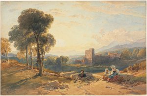Landskab, Italien af William Leighton Leitch
