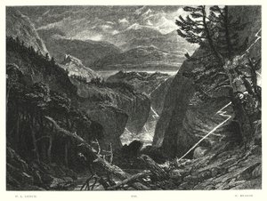 Lord Byrons barn Harold, Canto III, strofe 96 (gravering) af William Leighton Leitch