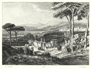 Lord Byrons barn Harold, Canto IV, strofe 174 (gravering) af William Leighton Leitch