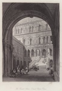 Kæmpernes trapper, Ducal Palace, Venedig (gravering)