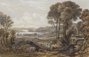 Udsigt over Clyde over Erskine Ferry (chromolitho)