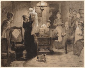 Skitse til illustration "The Stationary Baby"