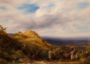 En skovklædt dal og bakke, 1865.