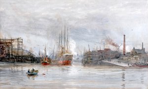Kelvins munding (akvarel) af William Lionel Wyllie