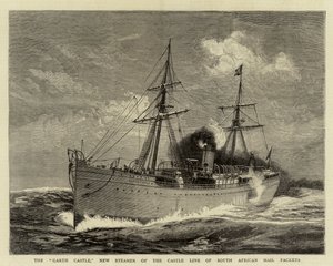 Garth Castle, New Steamer of the Castle Line of South African Mail Packs af William Lionel Wyllie