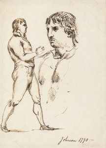Portræt af pugilisten Johnson af William Lock Ii