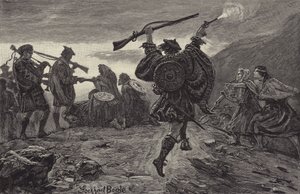 Rob Roy budt velkommen af sin klan af William Lockhart Bogle