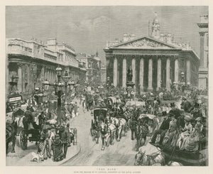 Banken, fra et billede af W Logsdail, udstillet på Royal Academy (gravering) af William Logsdail