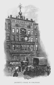 Bennetts ur i Cheapside (litho) af William Luker