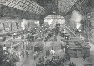 Cannon Street Station - Nat, 1891 af William Luker