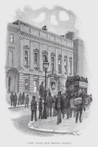 City Club, Old Broad Street (litho) af William Luker