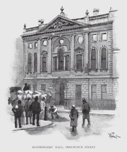 Isenkræmmersalen, Fenchurch Street (litho) af William Luker