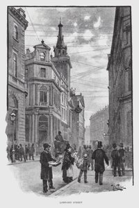 Lombard Street (litho) af William Luker