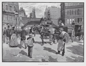 Ludgate Circus (litho) af William Luker