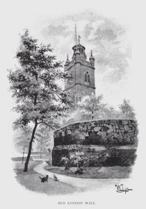 Old London Wall (litho) af William Luker