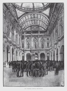 On Change, Royal Exchange (litho) af William Luker