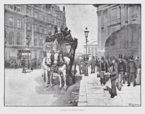 Queen Victoria Street (litho) af William Luker
