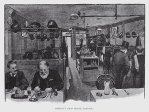 Simpsons Chop House, Cornhill (litho) af William Luker