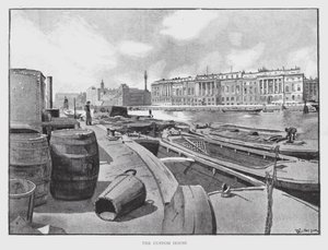 The Custom House (litho) af William Luker