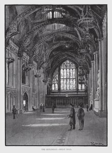 The Guildhall, Great Hall (litho) af William Luker