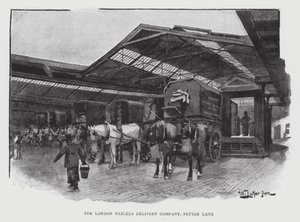 The London Parcels Delivery Company, Fetter Lane (litho) af William Luker