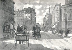 The Mansion House Station, District Railway Queen Victoria Street, 1891 af William Luker