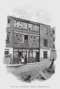The Old Catherine Wheel, Bishopsgate (litho)