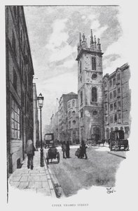 Upper Thames Street (litho) af William Luker