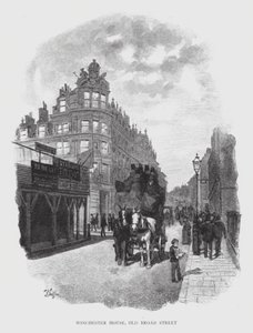 Winchester House, Old Broad Street (litho) af William Luker