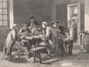 Soldiers Playing at Cards, fra Illustrated London News, 4. maj 1861