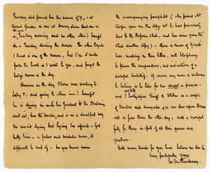 Brev fra William Makepeace Thackery til TW Gibbs, 12. september 1851.