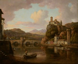 Slot ved Rhône-floden, Frankrig af William Marlow