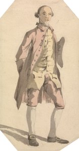 Fuld længde mand med tricorn hat under venstre arm af William Marlow