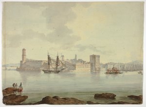 Havn før befæstet by af William Marlow