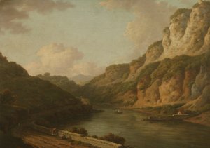 Matlock, Derbyshire, ca. 1780 (olie på lærred) af William Marlow