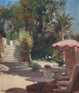 Hotel Garden, Grasse-en-Vence, Signeret nederst til venstre Marshall Brown (olie på lærred)
