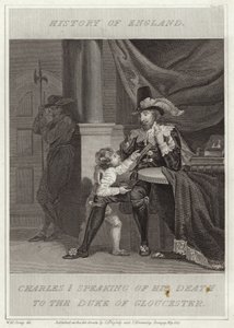 Charles I taler om sin død til hertugen af Gloucester