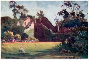 Oxford City Wall, New College Garden af William Matthison