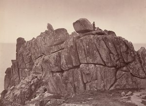 Logan Rock, Cornwalls sydkyst, 1860