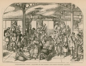 Parlamentarisk tog: Perron for London og North-Western Railway, London