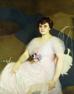 Portræt af Charlotte Parker Milne af William McGregor Paxton