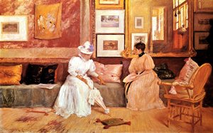 Et venligt kald, 1895 af William Merritt Chase