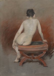 Ryggen af en nøgenfigur af William Merritt Chase