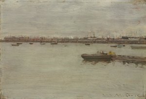 Grey Day on the Bay, ca. 1886. af William Merritt Chase