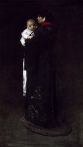 Mor og barn (Det første portræt) af William Merritt Chase